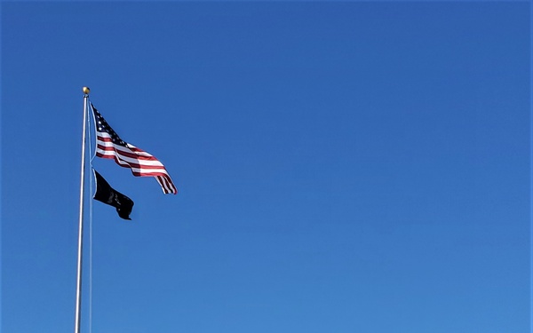 American Flag and Fort McCoy