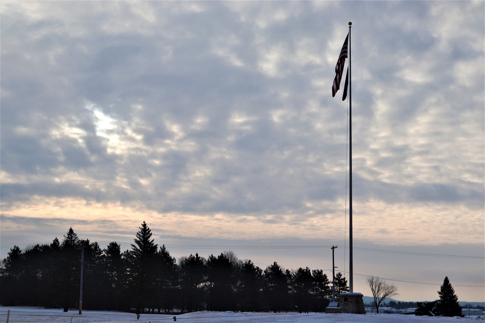 American Flag and Fort McCoy