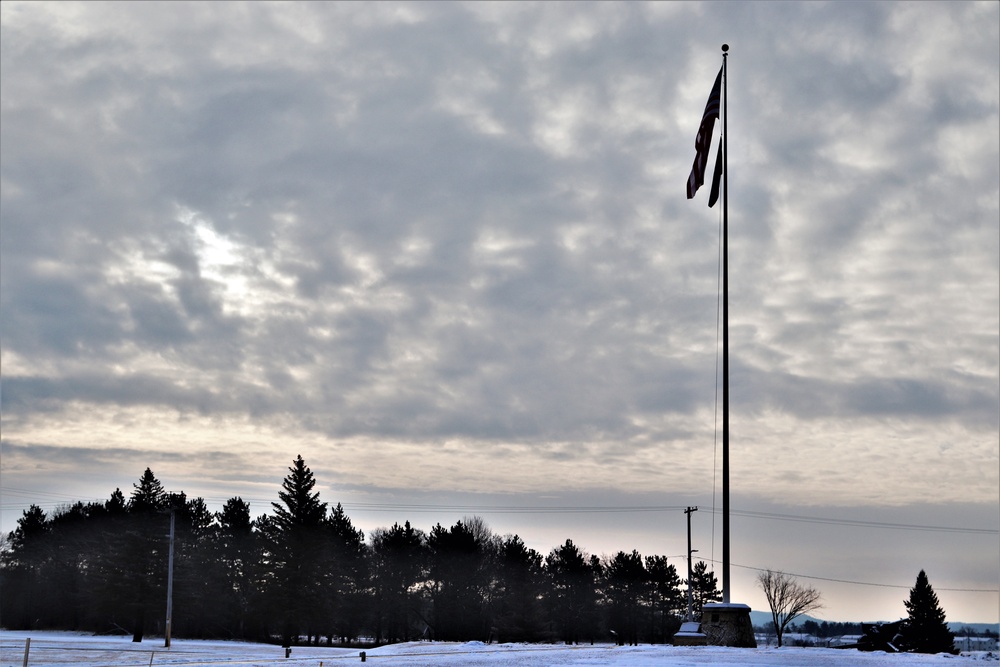 American Flag and Fort McCoy