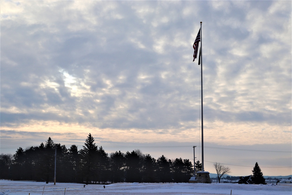 American Flag and Fort McCoy