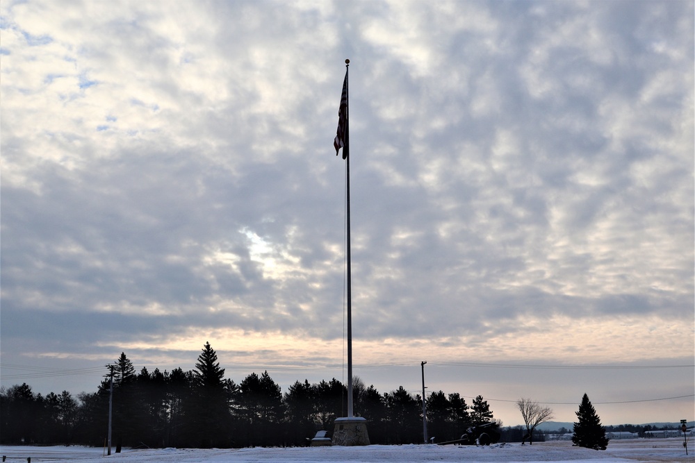 American Flag and Fort McCoy