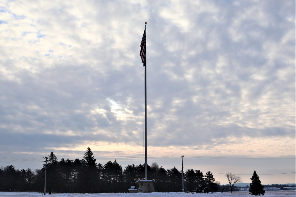 American Flag and Fort McCoy