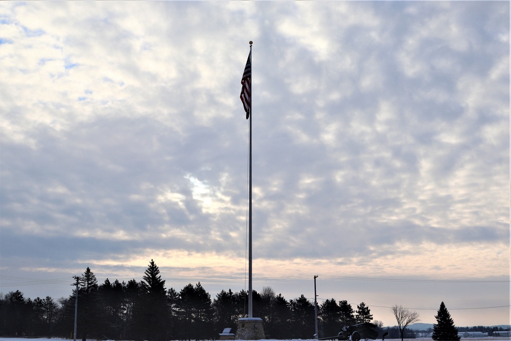 American Flag and Fort McCoy