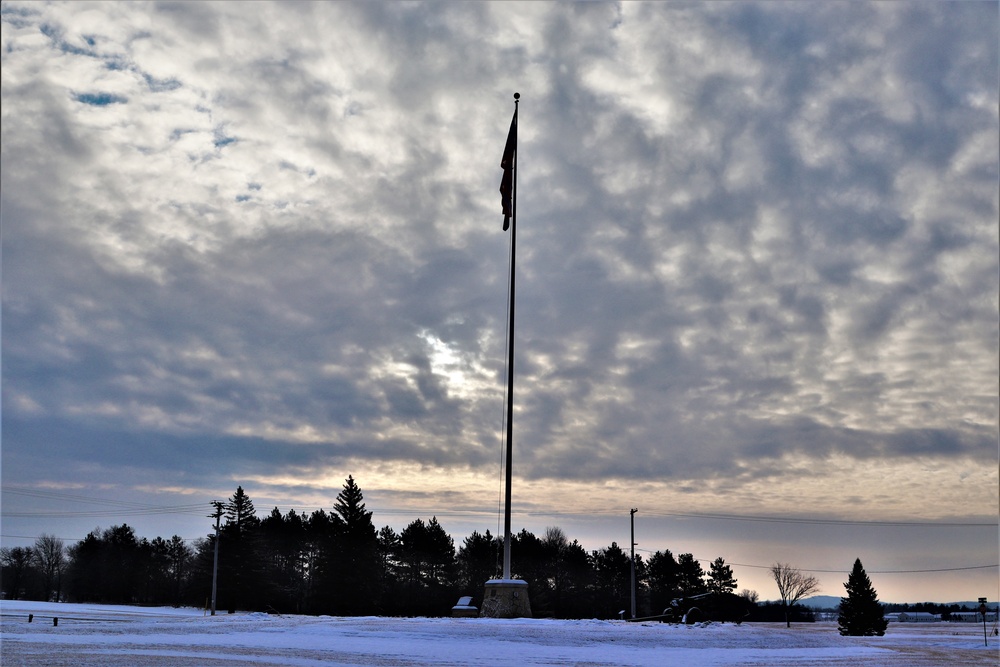 American Flag and Fort McCoy