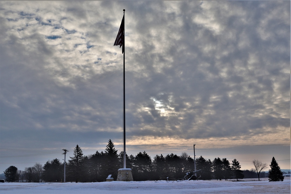 American Flag and Fort McCoy