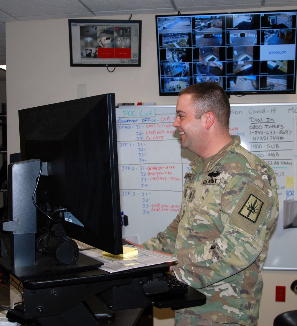 Soldiers and Airmen man joint operations center