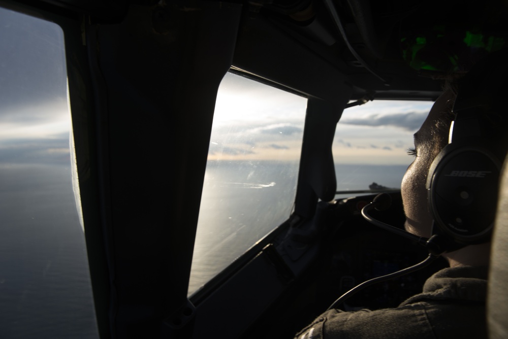 Lt. Caitlyn Jensen Pilots P-8A Poseidon Over Eastern Mediterranean Sea