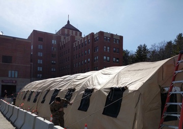 Guard aids VA hospital in constructing external triage unit