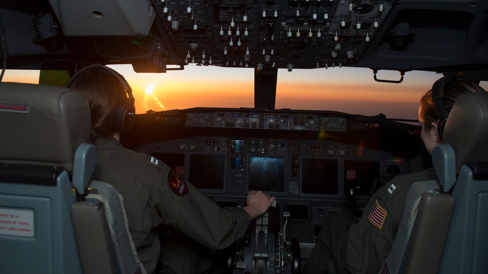 VP-4 Pilots Navigate P-8A Over Mediterranean Sea