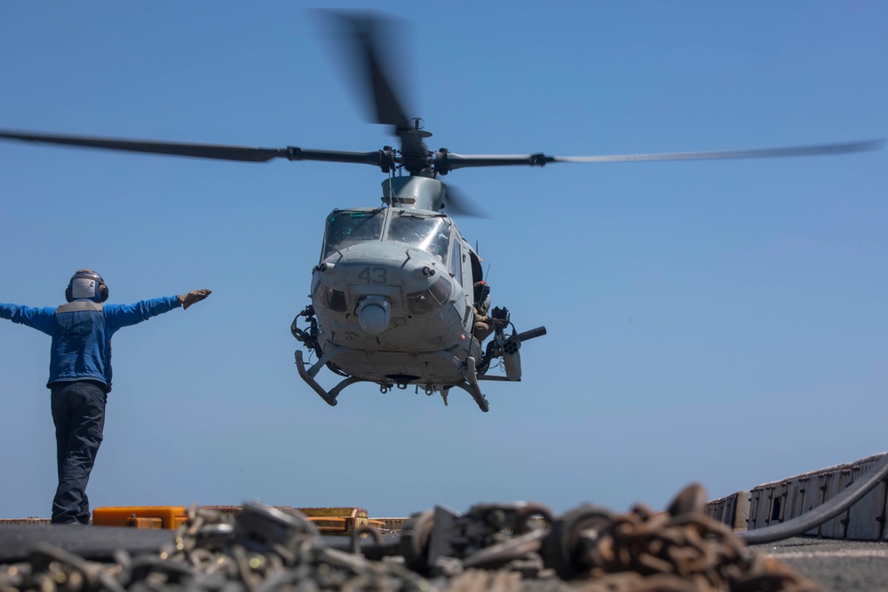 Sailors take part in flight operations