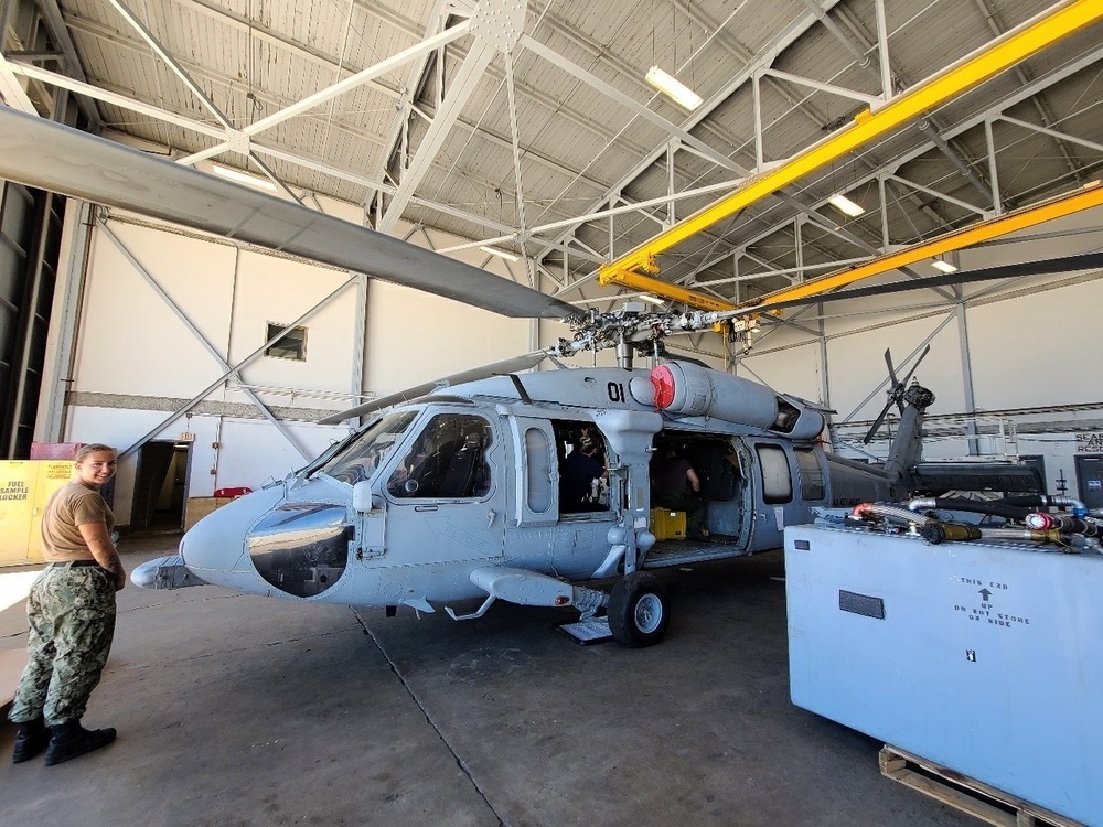 Maintenance on MH-60 Sea Hawk