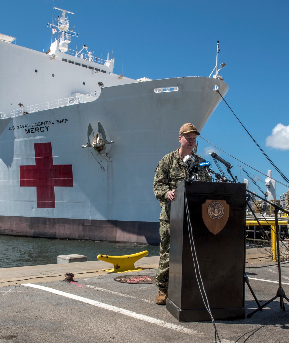 USNS Mercy hosts press conference