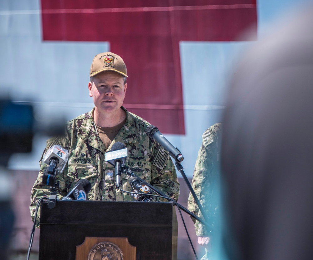 USNS Mercy hosts press conference