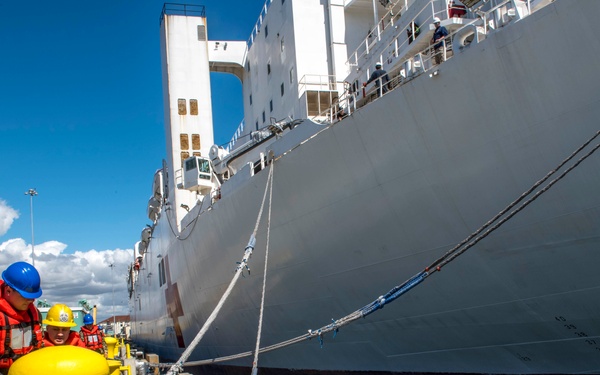 USNS Mercy (T-AH 19) Deploys