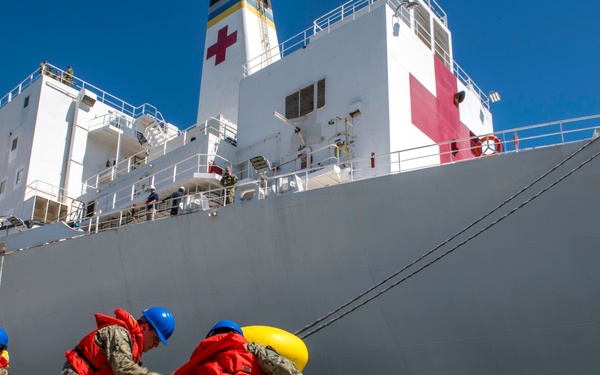 USNS Mercy (T-AH 19) Deploys