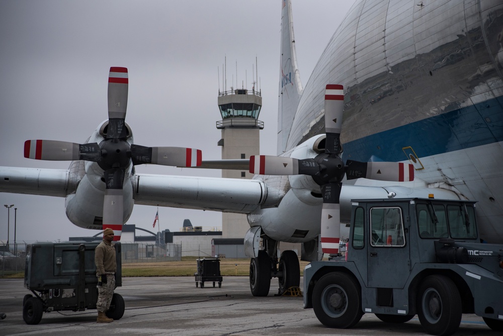 Orion boards NASA Super Guppy in Mansfield