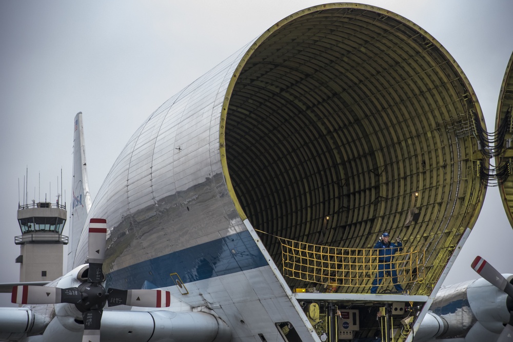 Orion boards NASA Super Guppy in Mansfield