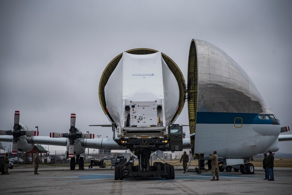 Orion boards NASA Super Guppy in Mansfield