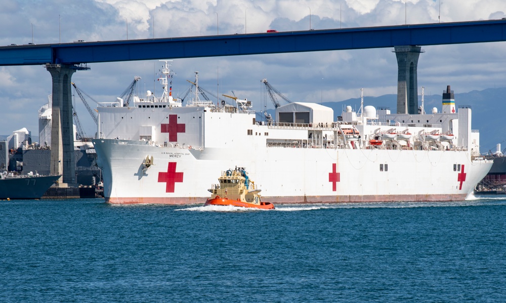 USNS Mercy (T-AH 19) Deploys
