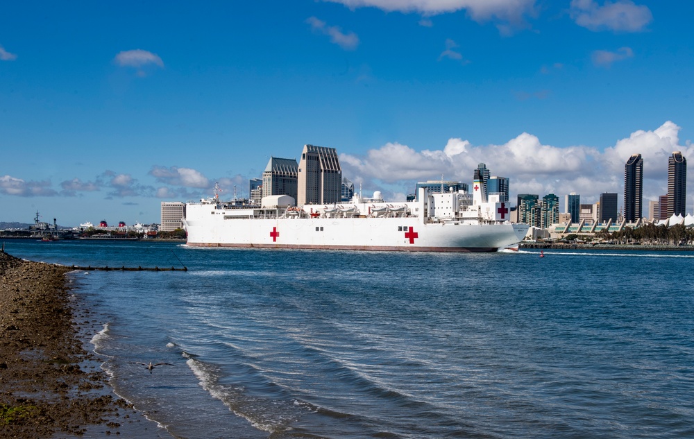 USNS Mercy (T-AH 19) Deploys in COVID-19 Response Support