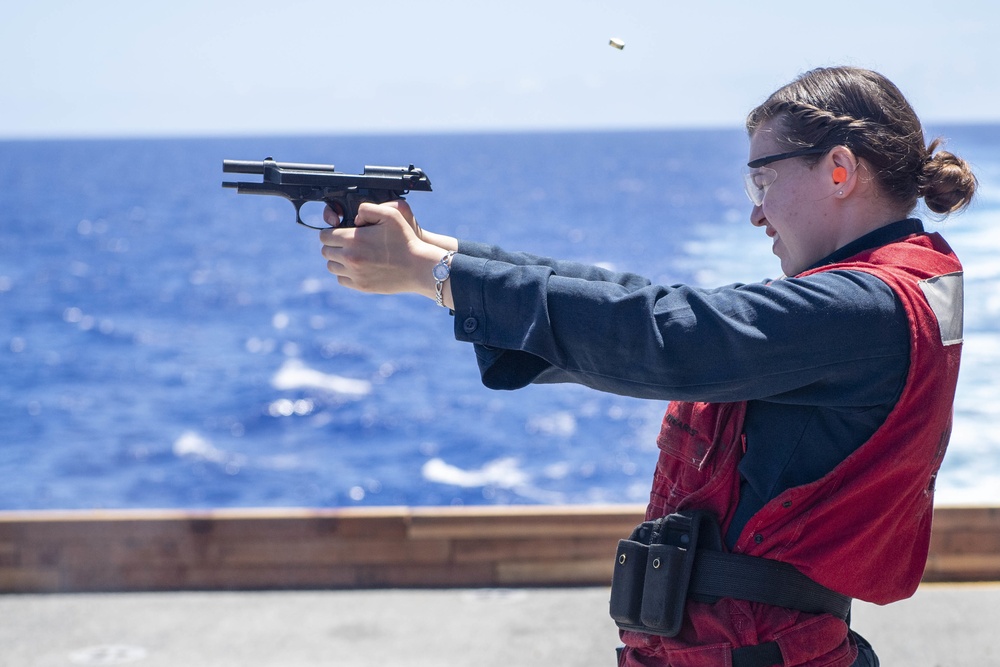 USS America, 31st MEU Conduct Small Arms Weapons Training