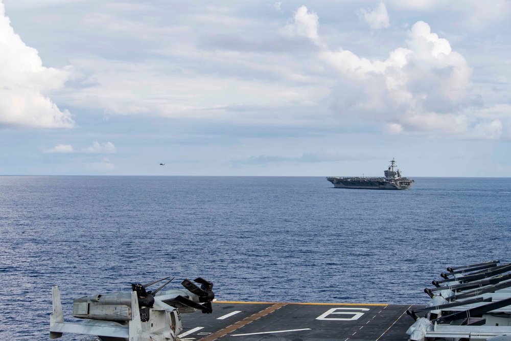 America ESG, Theodore Roosevelt CSG Operate in Philippine Sea