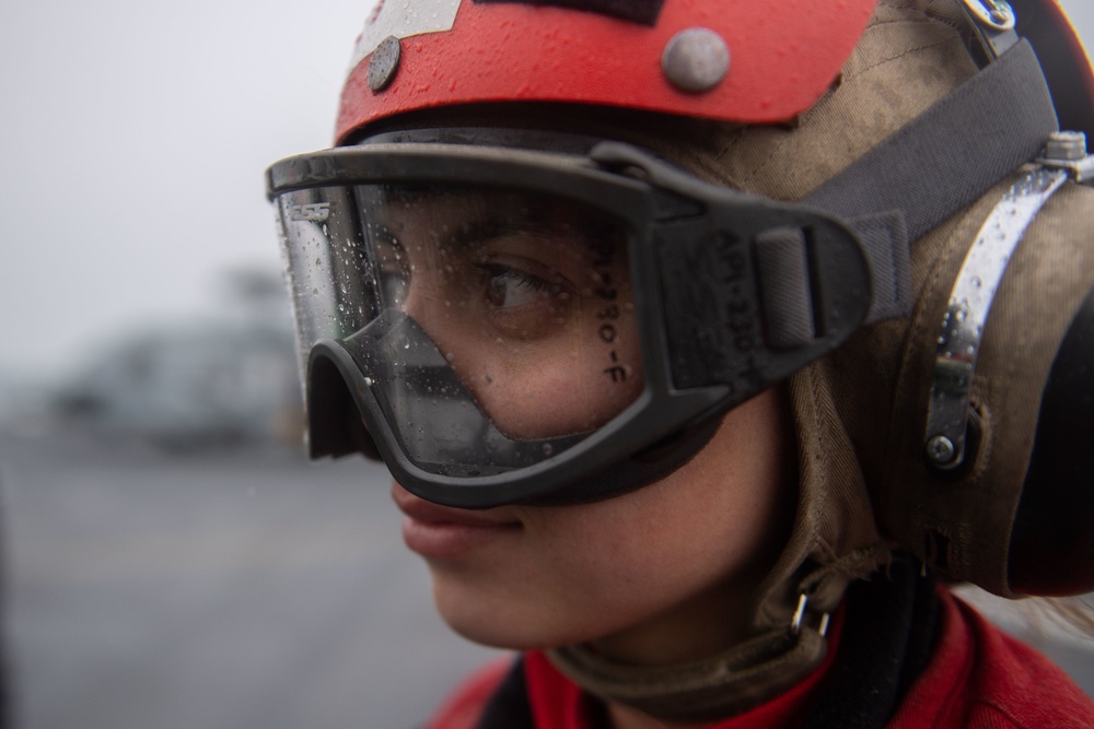 U.S. Sailor observes maintenance