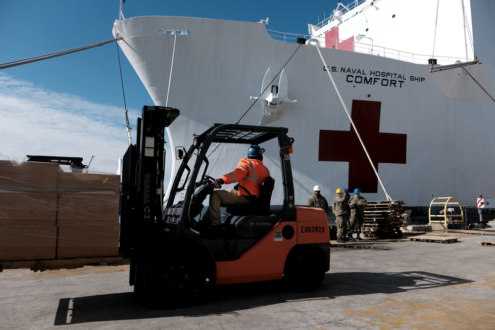 USNS Comfort (T-AH 20) Prepares for Deployment