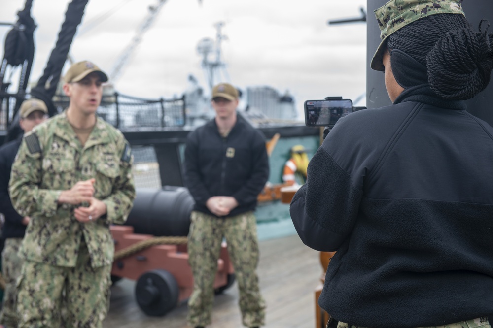 USS Constitution Sailors Conduct Facebook Live Tour USS Constitution Sailors Conduct Facebook Live Tour