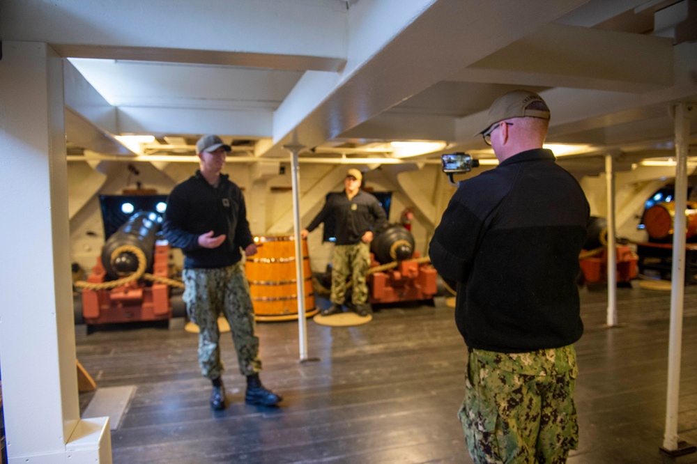 USS Constitution Sailors Conduct Facebook Live Tour USS Constitution Sailors Conduct Facebook Live Tour