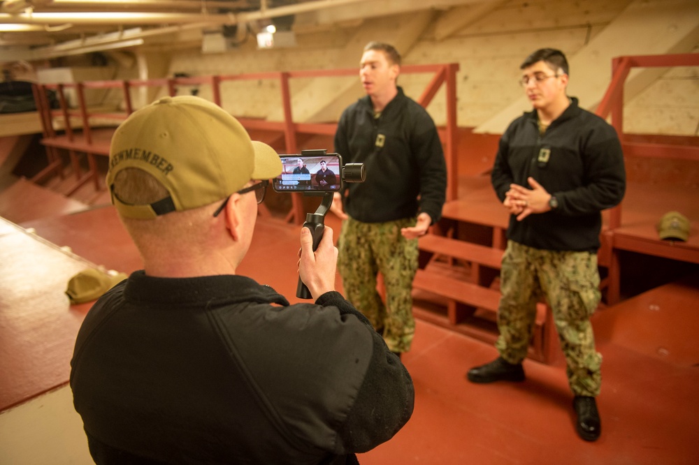 USS Constitution Sailors Conduct Facebook Live Tour USS Constitution Sailors Conduct Facebook Live Tour