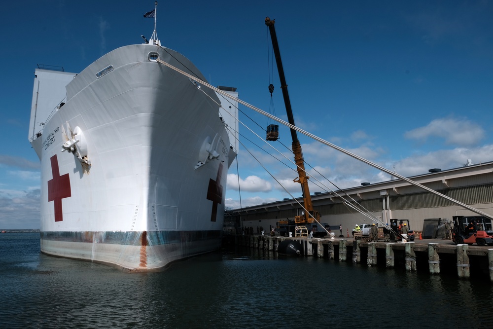 USNS Comfort (T-AH 20) Prepares for Deployment