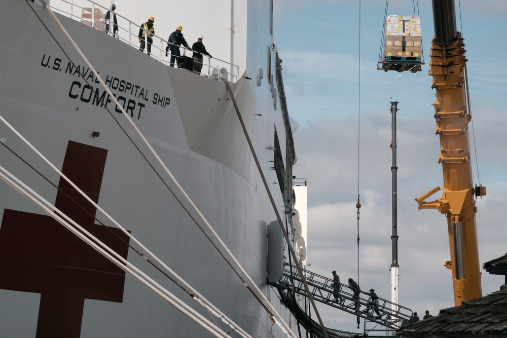 USNS Comfort (T-AH 20) Prepares for Deployment