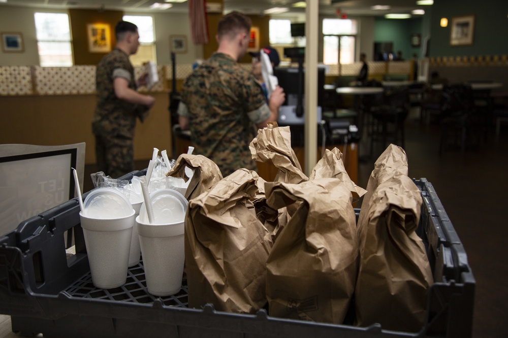 Marine Corps Base Camp Lejeune Chow Halls Encourage Social Distancing