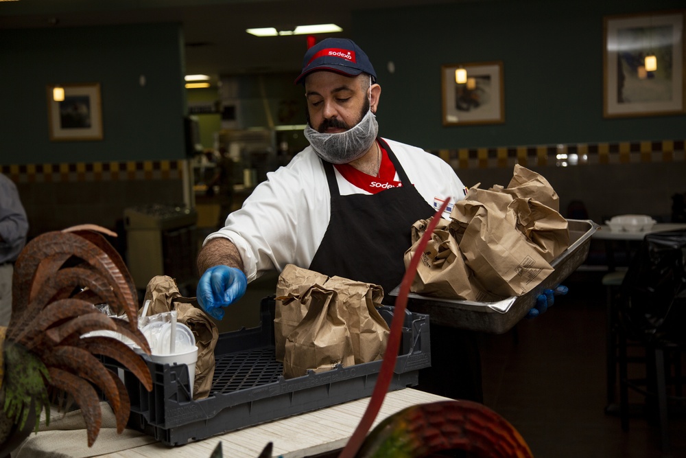 Marine Corps Base Camp Lejeune Chow Halls Encourage Social Distancing