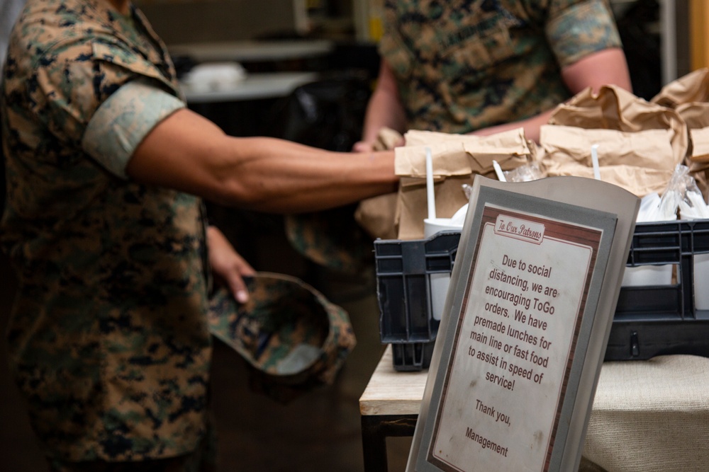 Marine Corps Base Camp Lejeune Chow Halls Encourage Social Distancing