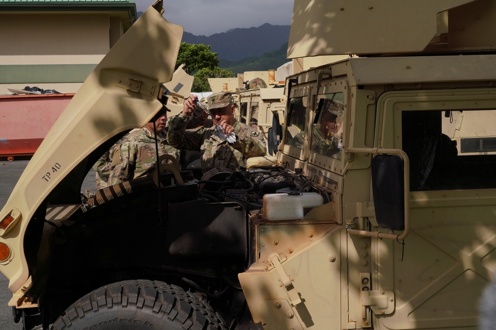 Medical checks and Equipment maintenance for Hawaii National Guard COVID-19 task force