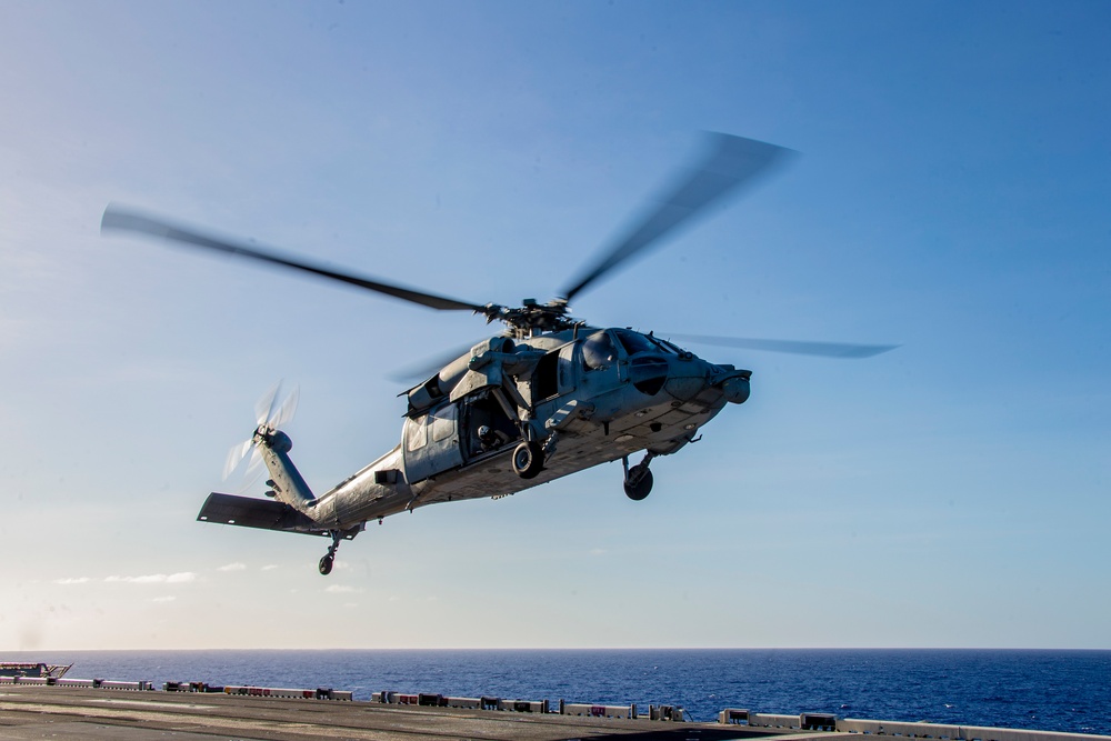 Flight operations aboard USS America