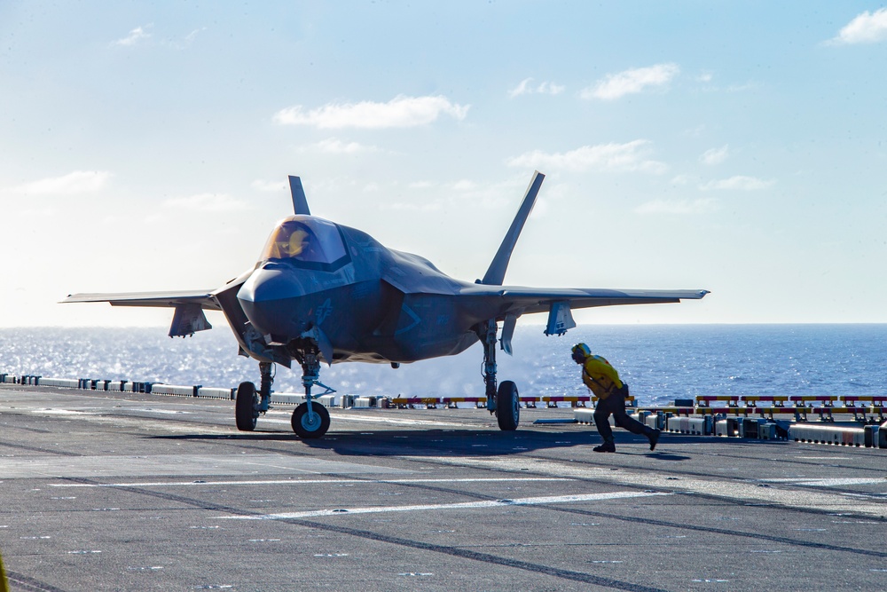 Flight operations aboard USS America