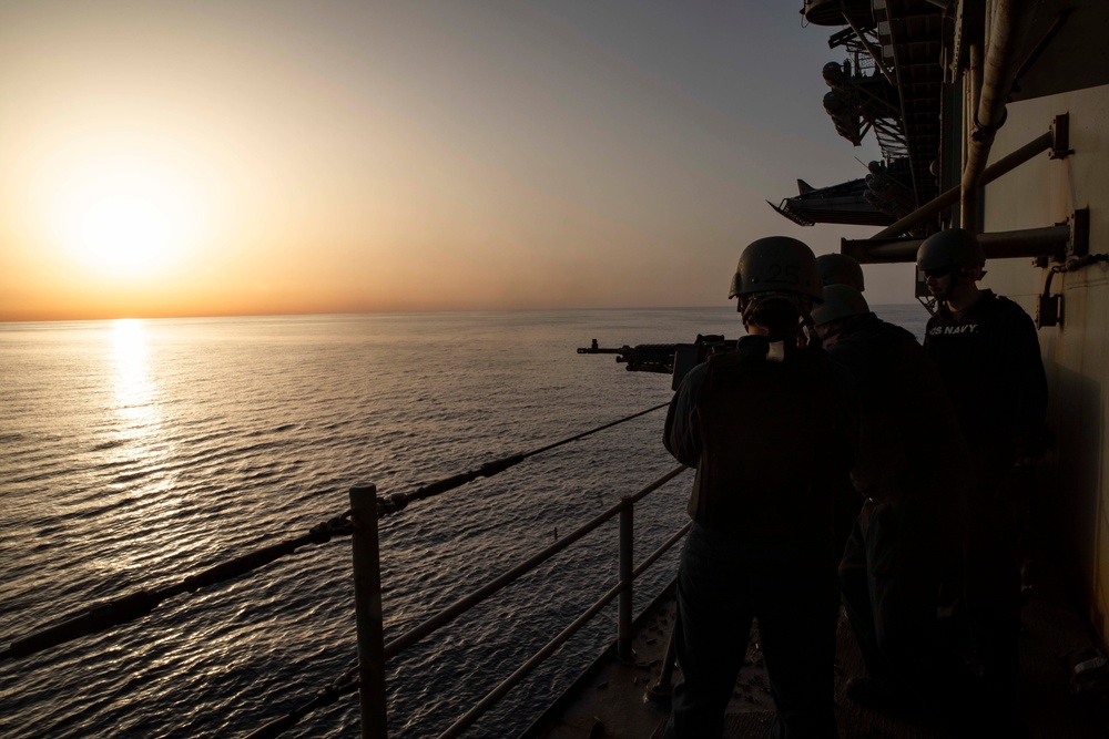 USS Bataan (LHD 5) Crew Serve Gun shoot