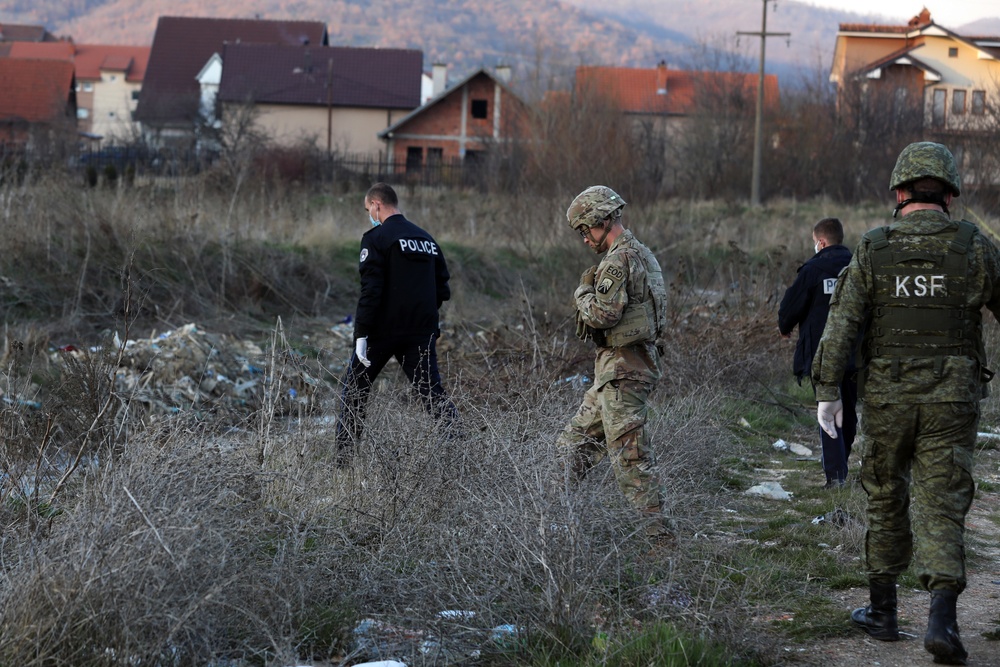 Kosovo Security Force EOD dispose of unexploded ordnance