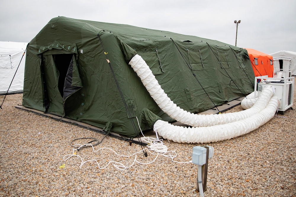 Fort Bragg life support area, quarantine tent