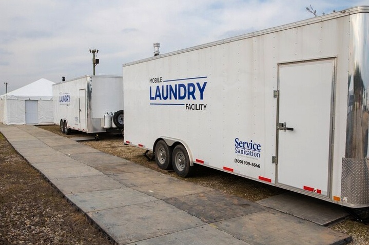 Mobile laundry at quarantine site
