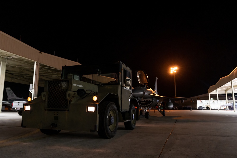 F-16 Tow Night Time