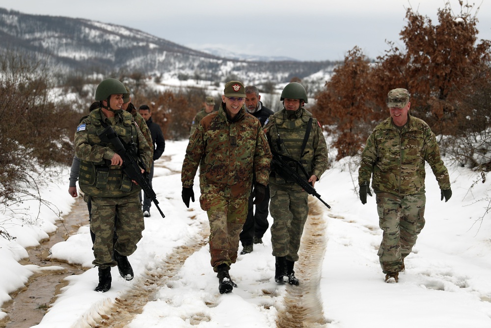 KFOR RC-E personnel patrol Kosovo's administrative boundary line