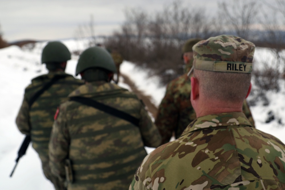 KFOR RC-E personnel patrol Kosovo's administrative boundary line