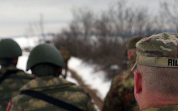 KFOR RC-E personnel patrol Kosovo's administrative boundary line