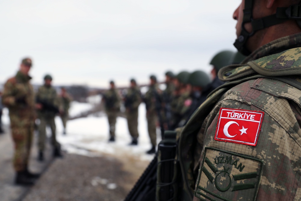 KFOR RC-E personnel patrol Kosovo's administrative boundary line