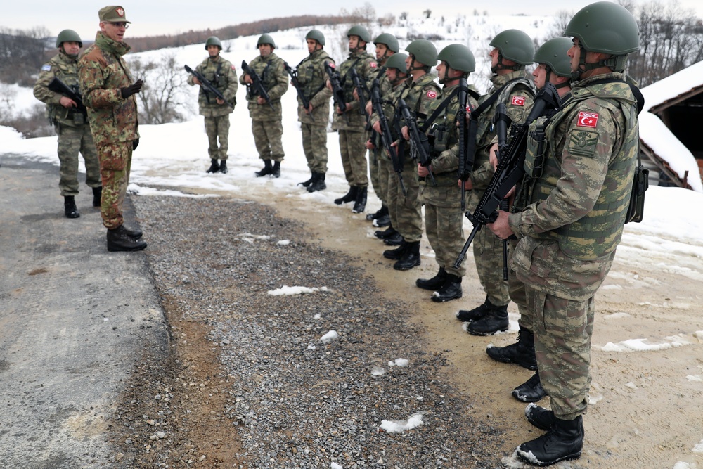 KFOR RC-E personnel patrol Kosovo's administrative boundary line