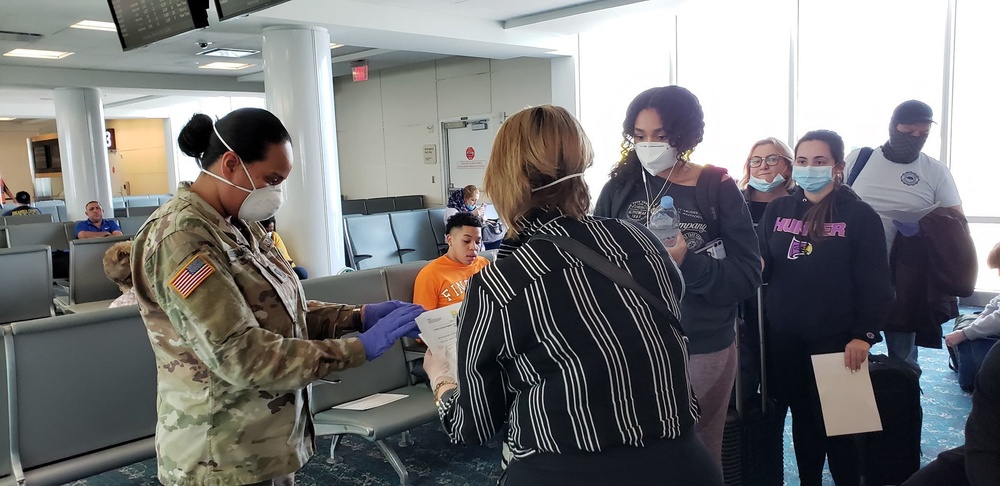 Florida National Guard Soldiers assist Florida Department of Health at Orlando International Airport